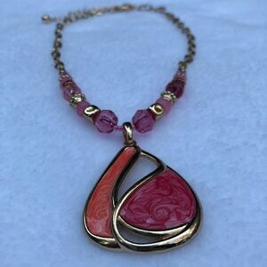 NWOT | Teardrop Statement Enamel Necklace Set